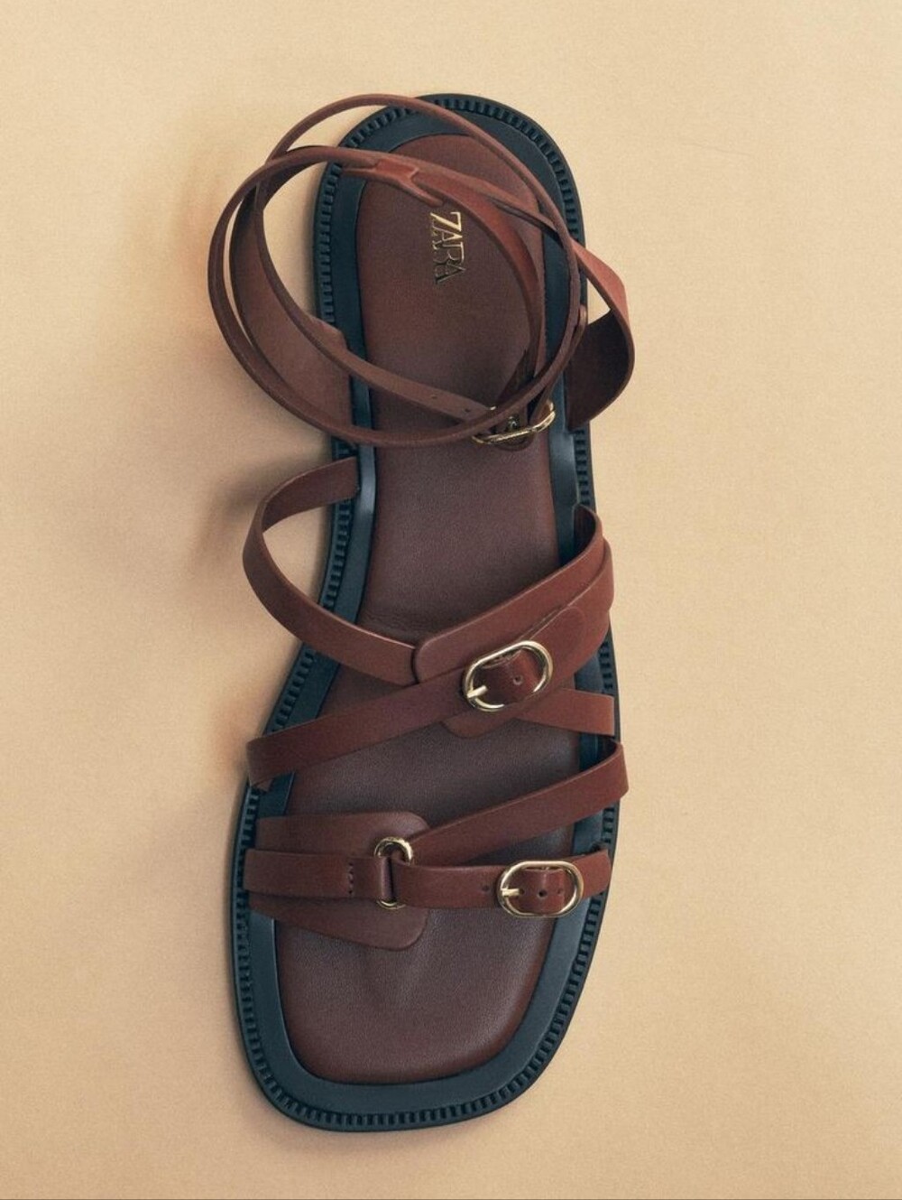 Zara Leather Strappy Sandals